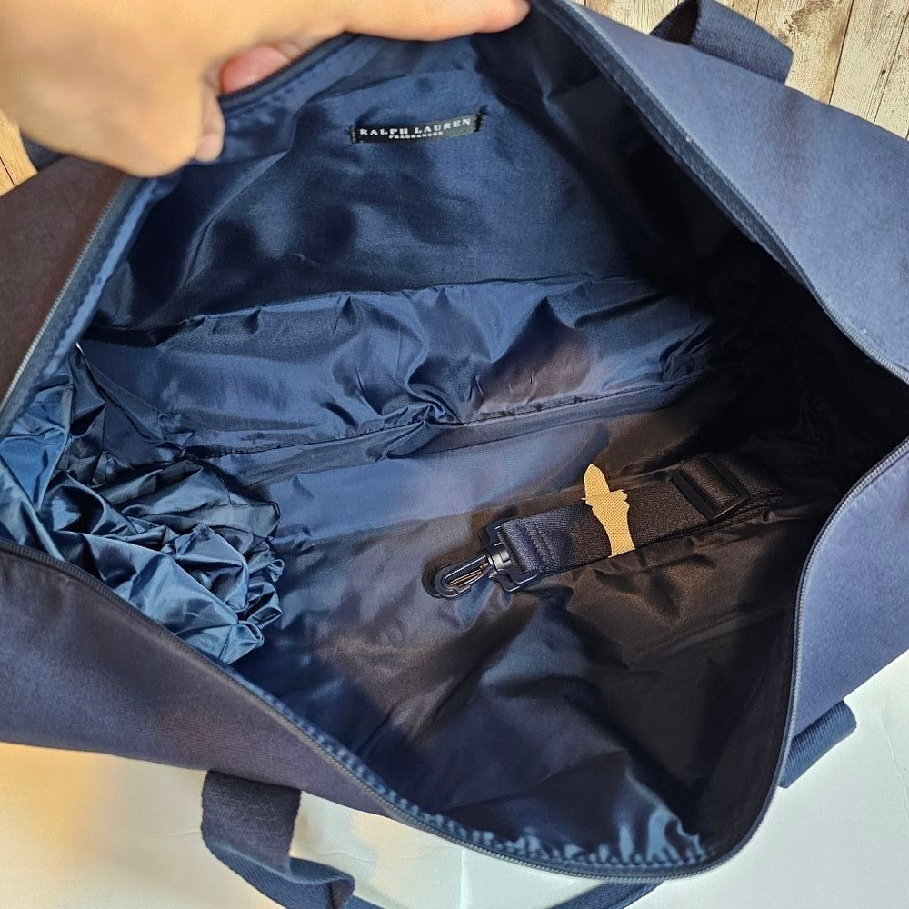 Unisex Polo Ralph Lauren Blue Duffel Travel Gym Weekender Bag NWOT - Picture 8 of 8